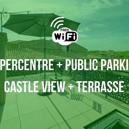 Mon Toit Carcassonnais •Hypercentre •Terrasse •Vue Daire Carcassonne Dış mekan fotoğraf