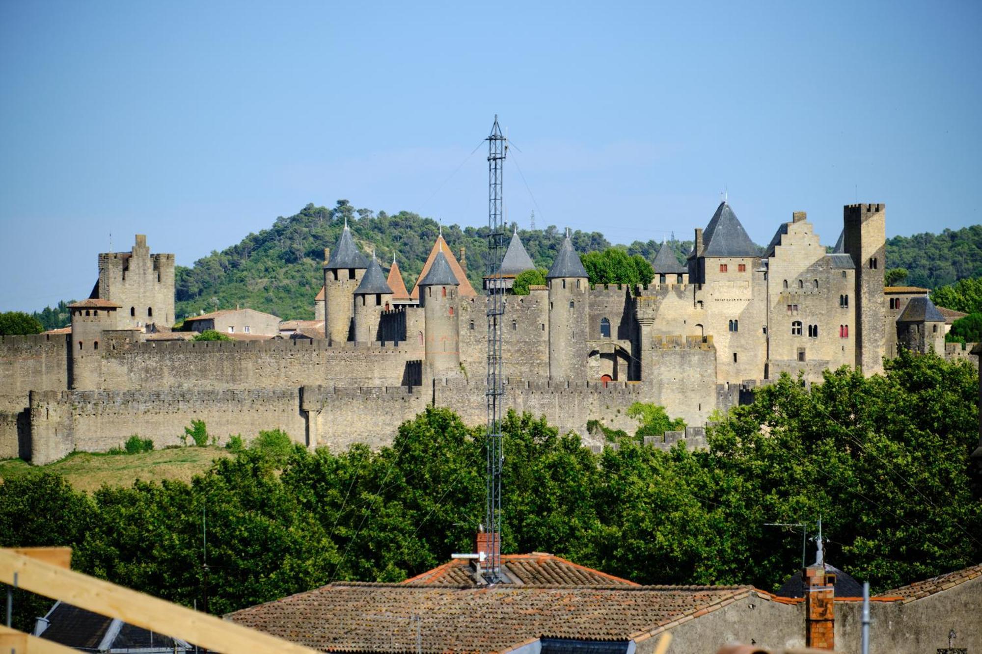 Mon Toit Carcassonnais •Hypercentre •Terrasse •Vue Daire Carcassonne Dış mekan fotoğraf